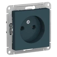 Механизм розетки 1-м СП AtlasDesign 16А IP20 без заземл. изумруд SchE ATN000841