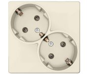 Розетка 2-м СП Simon24 16А IP20 2х2P+E Schuko без защ. шторок механизм сл. кость Simon 2450459-031