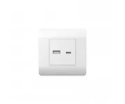 Розетка USB NEW3-E тип A+C 5В/2.1А бел. CHINT