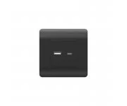 Розетка USB NEW3-E тип A+C 5В/2.1А черн. CHINT
