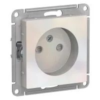 Розетка 1-м СП AtlasDesign 16А IP20 без заземл. защ. шторки механизм жемчуж. SE