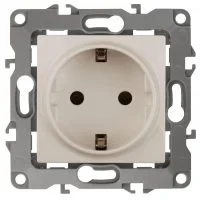 Механизм розетки 1-м СП Эра12 12-2101-02 16А IP20 16AX 250В 2P+E Schuko сл. кость Эра Б0014676