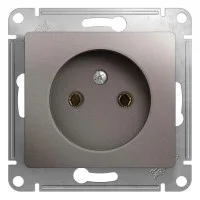 Механизм розетки 1-м СП Glossa 16А IP20 250В без заземл. платина SchE GSL001241