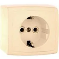 Розетка 1-м ОП Елизавета РА16-227 16А IP20 с заземл. сл. кость Кунцево