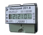 Счетчик Меркурий 201.8 1ф 5-80А 1 класс точн. 1 тариф. ЖКИ табло DIN-рейка Инкотекс 32681
