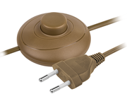 Шнур 61 718 NPS-FS01-170-2х0.5-BR 1.7м с выкл. корич. Navigator