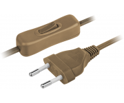 Шнур 61 721 NPS-FS-170-2х0.5-BR 1.7м с выкл. корич. Navigator 61721