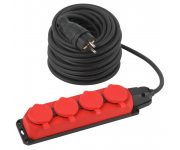Удлинитель силовой UK-4e-3x1.5-30m-IP44(KG) с заземлением 4 розетки каучук 30м КГ 3х1.5кв.мм IP44 Эра Б0057588