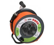 Удлинитель силовой RMx-4es-3x2.5-50m-IP44 на метал. катушке с заземлением с выключателем 4 розетки 50м ПВС Эра Б0052922