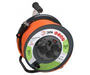 Удлинитель силовой RMx-4es-3x2.5-30m-IP44 на метал. катушке с заземлением и выключателем 4 розетки 30м ПВС Эра Б0052920