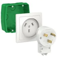 Комплект силовой СП BLANCA 32А 250В монтажная коробка + розетка + вилка бел. SchE BLNSK013231