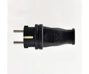 Вилка кабельная 1ф 1х16А 2P+E 220-240В каучук LEZARD 106-0400-0105/105
