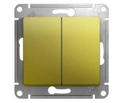 Переключатель проходной 2-кл. СП Glossa 10А IP20 (сх. 6) 10AX механизм фисташк. SE