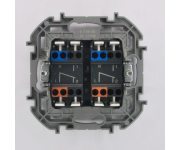 Переключатель модульный 2-кл. Inspiria с подсветкой10AX 250 В бел. Leg