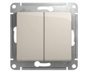 Переключатель проходной 2-кл. СП Glossa 10А IP20 (сх. 6) 10AX механизм молочн. SE
