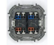 Переключатель модульный 2-кл. Inspiria с подсветкой 10AX 250В алюм. Leg