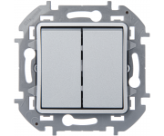 Переключатель модульный 2-кл. Inspiria 10AX 250В алюм. Leg