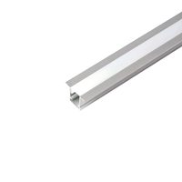 Профиль алюминиевый встраиваемый 9х12мм, серебро, 2м (в компл 2 загл.,4 крепежа) CAB242