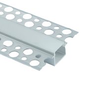 Профиль алюминиевый встраиваемый скрытый, серебро, CAB254