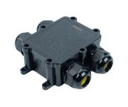 Распределительная коробка STEKKER LD552, количество вводов: 4, поликарбонат, нейлон, цвет черный, размер 114,4*106,7*35,3мм.