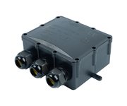 Распределительная коробка STEKKER LD553, количество вводов: 4, поликарбонат, нейлон, цвет черный, размер 163,1*151,6*59,4мм.