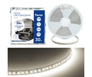 Светодиодная LED лента Feron LS502, 180SMD(2835)/м 16Вт/м 24V 30000*10*1.22мм 4000К 30м IP20