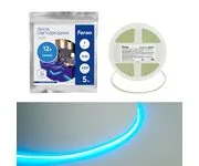 Светодиодная COB лента Feron LS630, 400SMD(2110)/ 7Вт/м 12V 5000*3*1.8мм синий, IP20