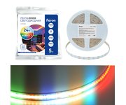 Светодиодная COB лента Feron LS530, 320SMD(2110) 10Вт/м 24V 5000*8*1.8мм 3000К IP20
