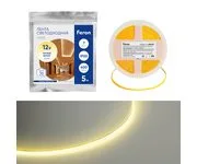 Светодиодная COB лента Feron LS630, 400SMD(2110)/ 7Вт/м 12V 5000*3*1.8мм 3000K, IP20