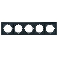 Рамка 5-местная, STEKKER, серия Мия, PFR00-3005-05, черный бархат