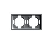 Рамка STEKKER, PFR00-5002-09 2-местная, серия Эмили, антрацит, soft touch