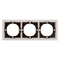 Рамка 3-местная, STEKKER, серия Мия, PFR00-3003-08, пудровый жемчуг