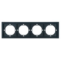 Рамка 4-местная, STEKKER, серия Мия, PFR00-3004-05, черный бархат