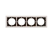 Рамка 4-местная, STEKKER, серия Мия, PFR00-3004-08, пудровый жемчуг