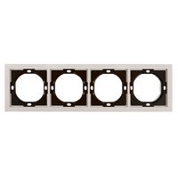 Рамка 4-местная, STEKKER, серия Мия, PFR00-3004-08, пудровый жемчуг