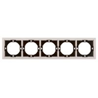 Рамка 5-местная, STEKKER, серия Мия, PFR00-3005-08, пудровый жемчуг