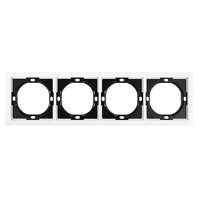 Рамка 4-местная, STEKKER, серия Мия, PFR00-3004-01, белая магнолия