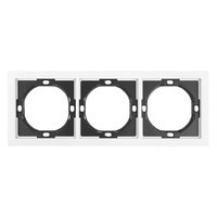 Рамка 3-местная, STEKKER, серия Мия, PFR00-3003-01, белая магнолия