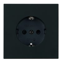 Розетка 1-местная с защитной шторкой с/з (механизм), STEKKER, 250В, 16А, серия Мия, RST16-3110-05, черный бархат