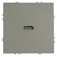 Розетка HDMI 2.0 Type A (механизм), STEKKER, серия Эмили, RST00-5118-09, антрацит, soft touch
