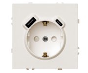 Розетка 1-местная з/ш с/з 16А + USB + Type C (механизм), STEKKER, 250В, 20W, серия Эмили, RST16-5119-08, кашемир, soft touch