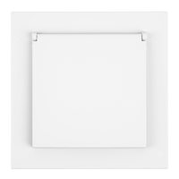 Розетка 1-местная с крышкой с защ. штор, STEKKER, с/з, 250В, 16А, серия Мия, RST16-3112-01, белая магнолия