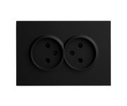 Розетка 2-местная с з/ш, б/з, СЗК, STEKKER, 250В, 16А, серия Эмили, RST16-5116-10ZK, платиново-серый, soft touch