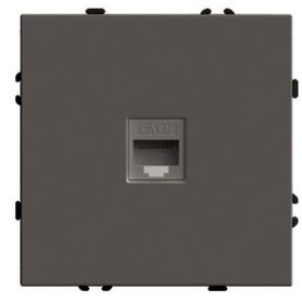Розетка компьютерная 1-местная RJ-45 (механизм), STEKKER, серия Эмили, RST00-5117-09, антрацит, soft touch в Розетка от STEKKER в интернет магазине ЭлектроОм электротовары f49925 f49925 STEKKER