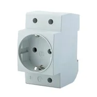 Розетка на DIN-рейку STEKKER PST16-70-20 2P+PE 16А, серый