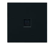 Розетка компьютерная 1-местная RJ-45 (механизм), STEKKER, серия Мия, RST00-3117-05, черный бархат