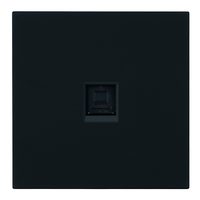 Розетка компьютерная 1-местная RJ-45 (механизм), STEKKER, серия Мия, RST00-3117-05, черный бархат