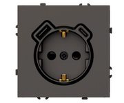 Розетка 1-местная з/ш с/з 16А + USB + Type C (механизм), STEKKER, 250В, 20W, серия Эмили, RST16-5119-09, антрацит, soft touch