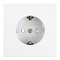 Розетка 1-местная с защитной шторкой с/з (механизм), STEKKER, 250В, 16А, серия Мия, RST16-3110-01, белая магнолия