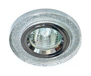 Светильник встраиваемый Feron DL8060-2 потолочный MR16 G5.3 мерацющее серебро